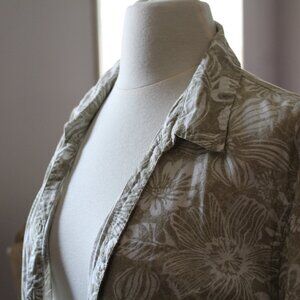 Beige Erika Women's Hawaiian Shirt - L